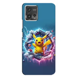 Чохол з Пікачу на Motorola MOTO G72 (Лого Пікачу)