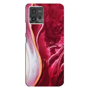 Чохол для Моторола MOTO G72 - з принтом (Дизайнерські) (AlphaPrint) (Мрамор червоний)