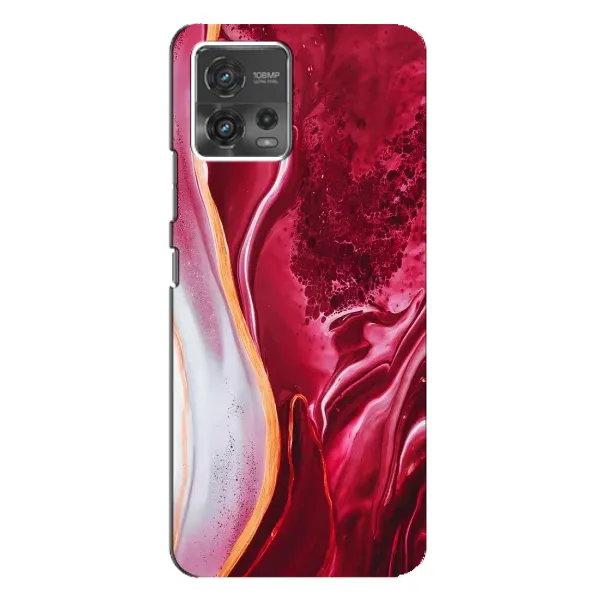 Чохол з принтом «Мрамор червоний» для Motorola MOTO G72