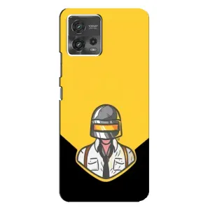 Чеjхол PUBG для Моторола MOTO G72 (AlphaPrint) (Пабг в шоломі)