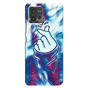 Чохол з принтом для Motorola MOTO G72 (AlphaPrint - Знак сердечка) (Радужне серце)