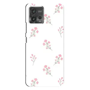 Чохол з розовим принтом для Motorola MOTO G72 (Рожеві квіти)