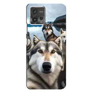 Чохол з Хаскі MOTO G72 - (AlphaPrint) (Селфі Хаскі)