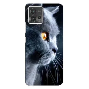 Чохли з Котиками для Motorola MOTO G72 (VPrint) (Сірий Кіт)