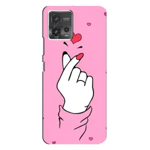 Чехол с принтом для Motorola MOTO G72 (AlphaPrint - Знак сердечка)