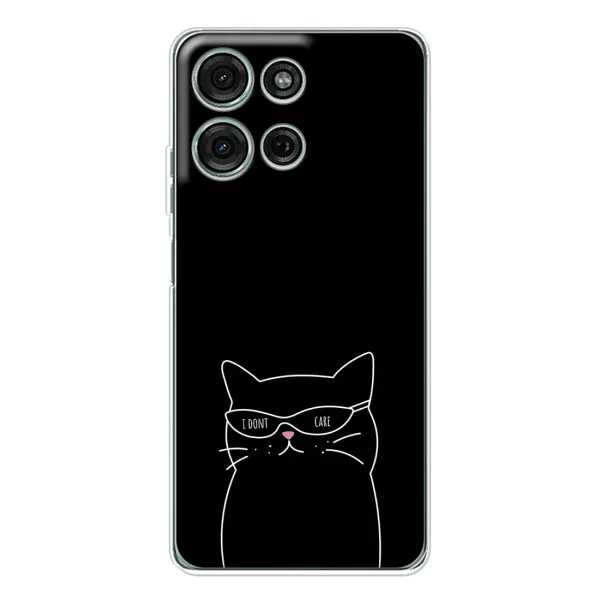 Чохол з принтом «Байдужий кіт» для Motorola Moto G75