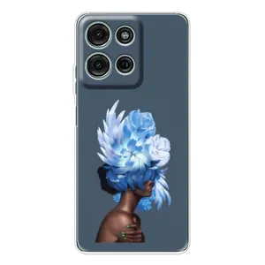 Чехлы (ART) Цветы на Motorola Moto G75 (VPrint) (Квіти на голові)