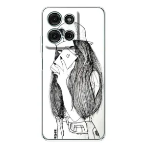 Чохол з друком для Motorola Moto G75 - (Мода) (AlphaPrint) (Фото дівчини)