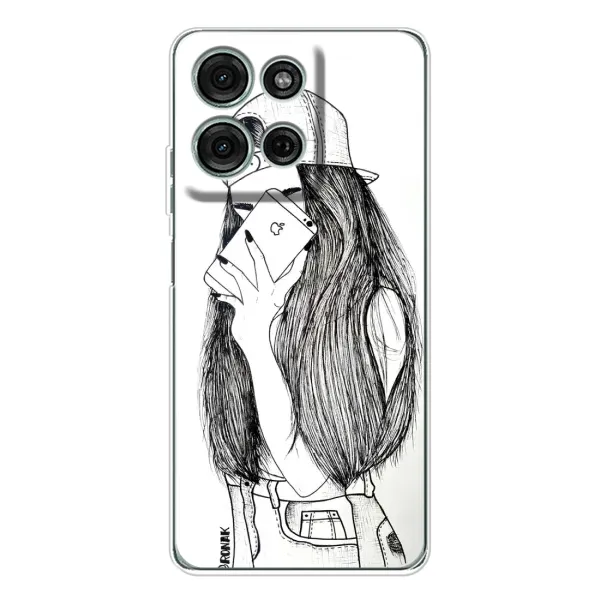 Чехол с принтом «Фото девочки» для Motorola Moto G75