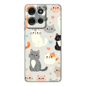 Чохол з принтом «Колаж котів» для Motorola Moto G75