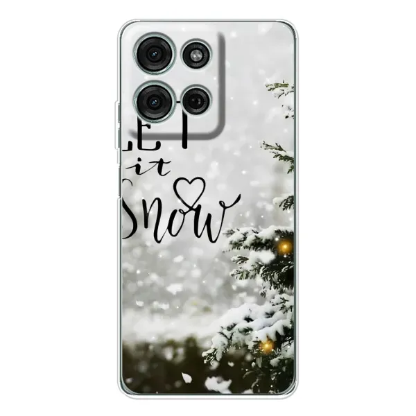Чехол с принтом «Let it snow» для Motorola Moto G75