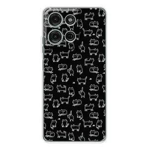 Чехол с принтом «Меленькие котики» для Motorola Moto G75
