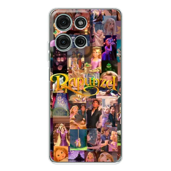 Чохол з принтом «Колаж Рапунцель» для Motorola Moto G75