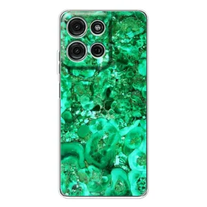 Чехол с принтом «Салатный Мрамор» для Motorola Moto G75
