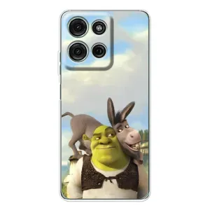 Чохол з мультфільмом Шрек на Motorola Moto G75 (Шрек та Осел)