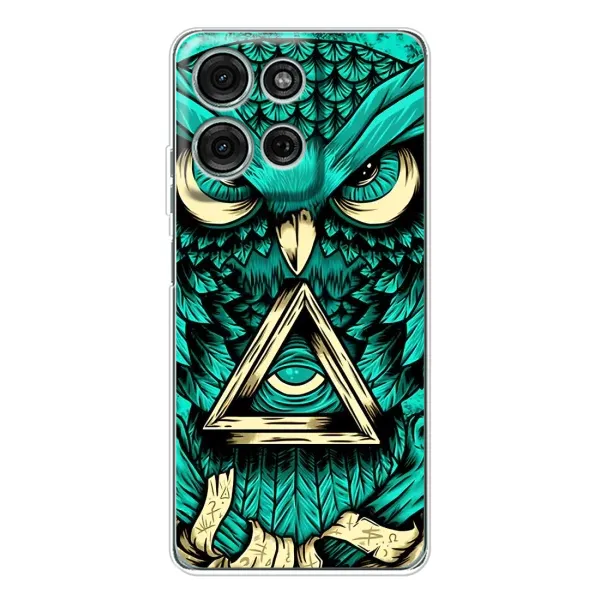 Чехол с принтом «Сова с глазом» для Motorola Moto G75 Чехол с принтом «Сова с глазом» для Motorola Moto G75