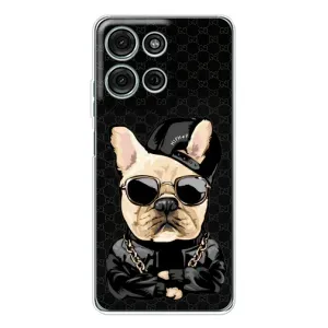 Чохол з принтом «Стильна собака» для Motorola Moto G75
