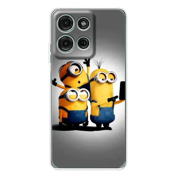 Чехол с принтом «Три миньона» для Motorola Moto G75 Чехол с принтом «Три миньона» для Motorola Moto G75