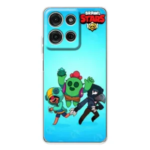 Чехол с принтом «Трио героев» для Motorola Moto G75
