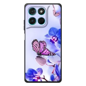 Чехлы с Цветами для Motorola Moto G77 (VPrint) (Бабочка на цветочке)