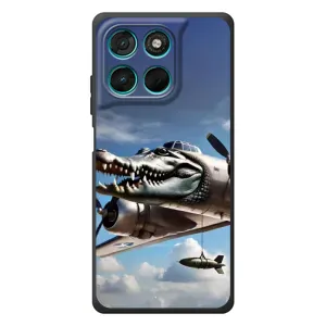 Чохол з мемом Тралалело тралала на Motorola Moto G77 (Бомбардіро крокоділо)