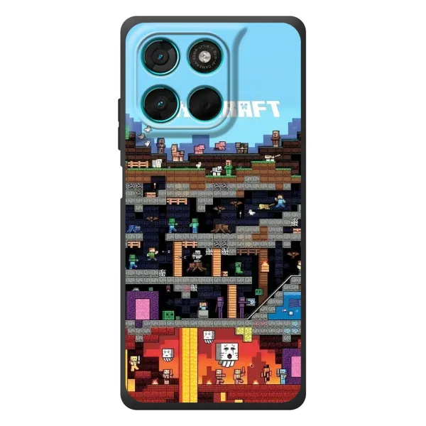 Чехол с принтом «фон Minecraft» для Motorola Moto G77 Чехол с принтом «фон Minecraft» для Motorola Moto G77