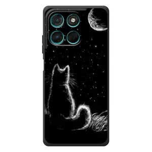 Чохол з принтом для Motorola Moto G77 (AlphaPrint) Модні коти