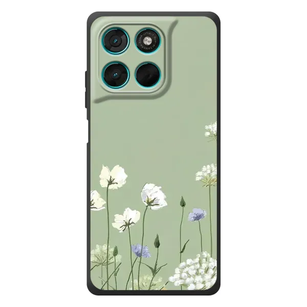 Чохол з принтом «Квіти на зеленому» для Motorola Moto G77