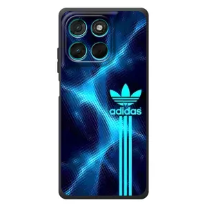 Чехлы Адидас для Motorola Moto G77 (AlphaPrint) (Синий Адидас)