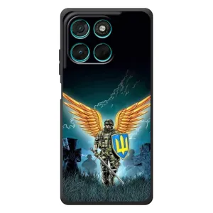 Чехлы с картинкой ЗСУ для Motorola Moto G77 (AlphaPrint) (Солдат ЗСУ)