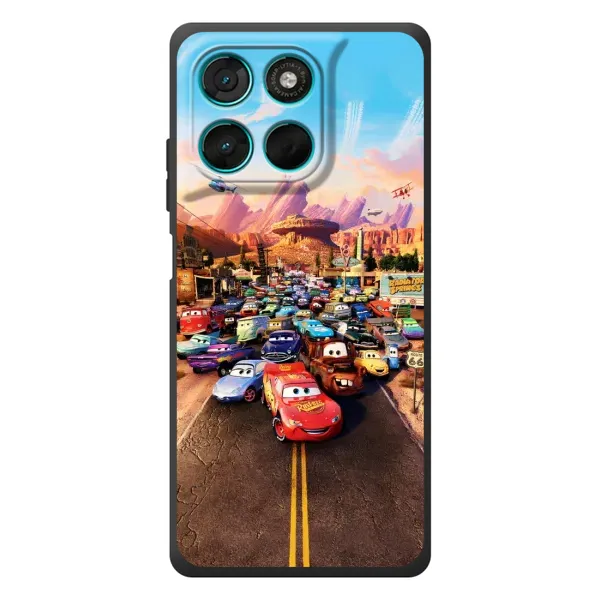 Чохол з принтом «Тачки на трасі» для Motorola Moto G77 Чохол з принтом «Тачки на трасі» для Motorola Moto G77