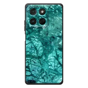 Мраморный чехол на Motorola Moto G77 (VPrint) (Зеленый мрамор)