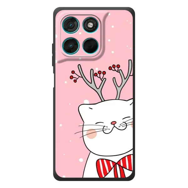 Чехол с принтом «Зимний кот» для Motorola Moto G77 Чехол с принтом «Зимний кот» для Motorola Moto G77