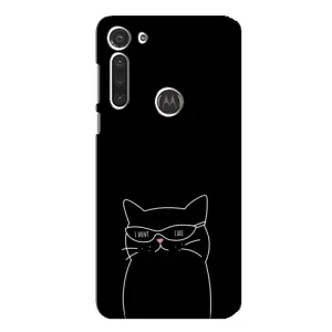 Чохол з принтом «Байдужий кіт» для Motorola MOTO G8