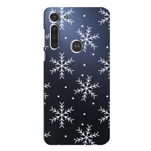 Чохол з принтом «Білі сніжинки» для Motorola MOTO G8