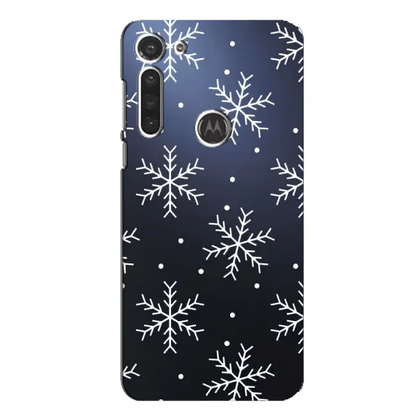 Чохол з принтом «Білі сніжинки» для Motorola MOTO G8
