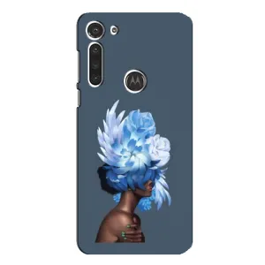 Чехлы (ART) Цветы на Motorola MOTO G8 (VPrint) (Квіти на голові)