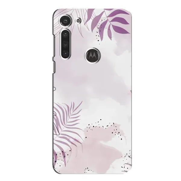 Чехол с принтом «Фиолетовые листья» для Motorola MOTO G8