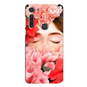 Чехлы (ART) Цветы на Motorola MOTO G8 (VPrint) (Очі в квітах)