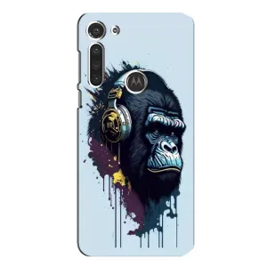Чохол з Мавпами Motorola MOTO G8 - (AlphaPrint) (Горила в навушниках)