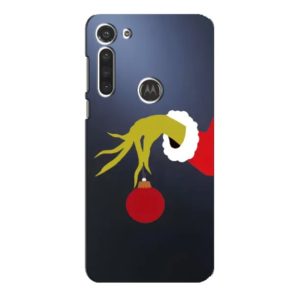 Чохол з принтом «Грінч з іграшкою» для Motorola MOTO G8