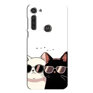 Чохол з принтом «Коти в окулярах» для Motorola MOTO G8