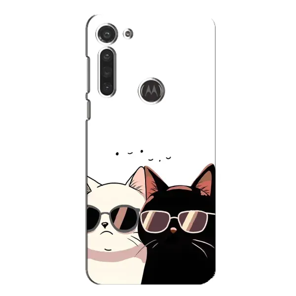 Чохол з принтом «Коти в окулярах» для Motorola MOTO G8 Чохол з принтом «Коти в окулярах» для Motorola MOTO G8