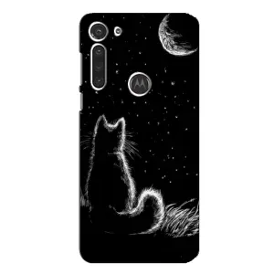 Чехол с принтом для Motorola MOTO G8 (AlphaPrint) Модные коты