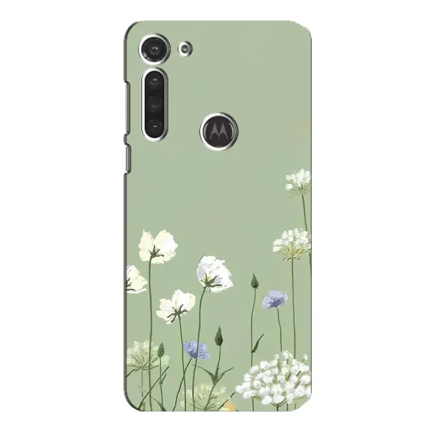 Чехол с принтом «Цветы на зеленом» для Motorola MOTO G8