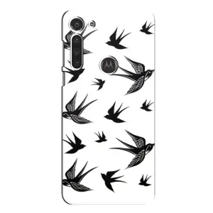 Чохол з пташками на Motorola MOTO G8 (VPrint) (Ластівки)
