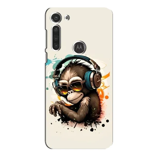 Чехол с принтом «Макака в наушниках» для Motorola MOTO G8