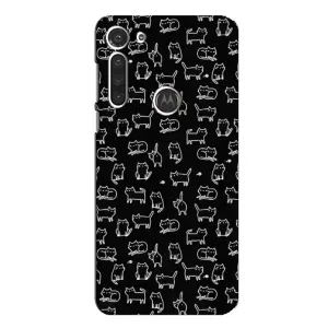 Чохол з принтом для Motorola MOTO G8 (AlphaPrint) Модні коти (Маленькі котики)