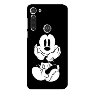 Міккі Маус чохол для Motorola MOTO G8 (AlphaPrint - Мультяшні) (Маус на чорному)