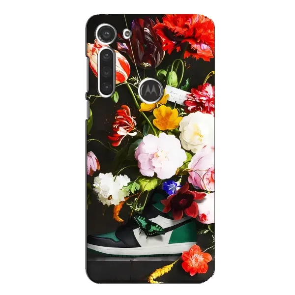Чохол з принтом «Nike цветы» для Motorola MOTO G8